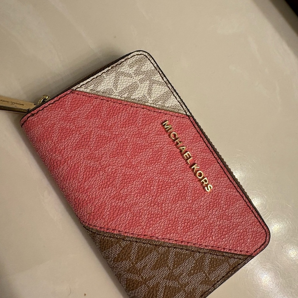Michael Kors Pink and Brown Wallet